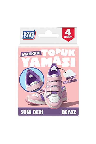 Boss Tape Petice adezive pentru tocuri de pantofi, din piele artificială, alb...