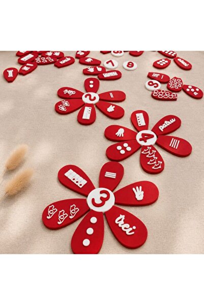 OEM Joc educativ Montessori margarete – numerele 1-10, matematică, 60 de pies...