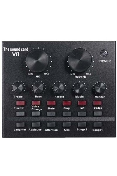 ELTRAZONE بطاقة صوت V8 Live Sound Card مع بلوتوث - واجهة صوتية 3.5 ملم، 16 مؤ...