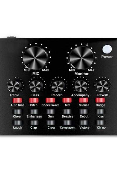 ELTRAZONE V8 Live Sound Card Portable Mobile Audio Mixer Karaoke Sound Mixer ...