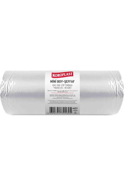 Yıldızan Nry Shop Economical Industrial Mini Transparent Garbage Bags 40-Pack...