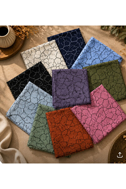 Muhtelif Desenli Yazma Eşarp 10Lu Set