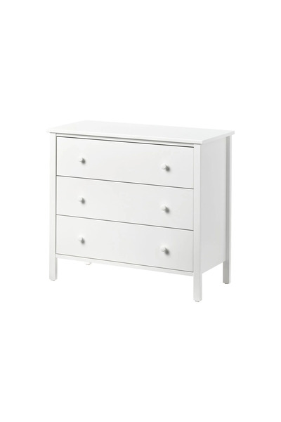 IKEA KILBERGET 3 çekmeceli şifonyer, beyaz, 86x78 cm akdenizshop