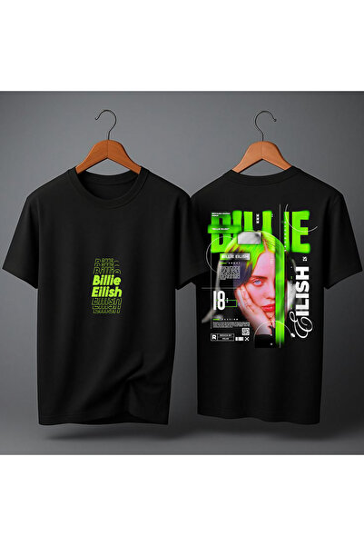 MAGORS Billie Eilish Back Printed Oversize Unisex T-Shirt Crew Neck Cotton Wo...