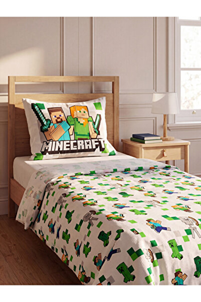 LC Waikiki Freezen Store'dan I Minecraft Baskılı Erkek Çocuk Pike Seti