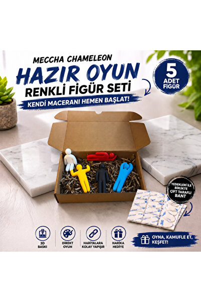 AnkeysDigitale HİMA ATÖLYESİ Meccha Chameleon 5'li Figür Seti - 3D Baskı PLA ...