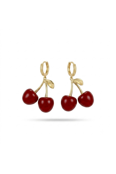 h&b design jewel Steel Cherry Earrings