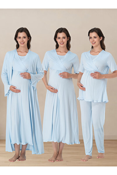 ByLohusa Comfortable Cut Maternity Set with Breastfeeding Features Effortt - ...