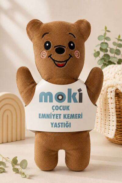 Moki Çocuk Emniyet Kemeri Yastığı Ayıcık 45 cm