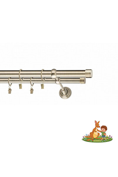 KLEIDECO Galerie dubla perdea Austria, Metal, Diametru 25/19mm, Capete WIEN, ...