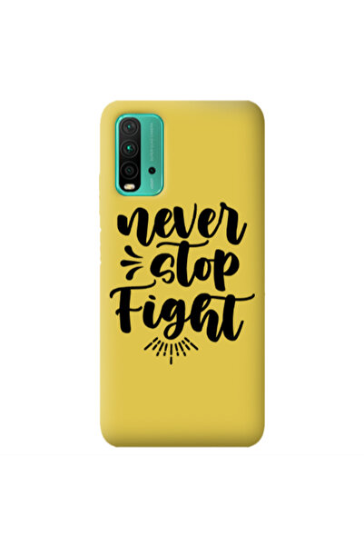 Other Xiaomi Poco M3 Never stop fight Yellow Colored Silicone TPU Θήκη