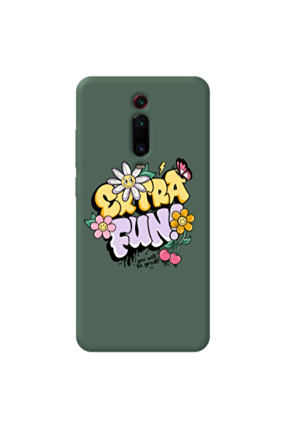 Other Xiaomi Mi 9T Pro Extra Fun Dark Green Colored Silicone TPU Θήκη