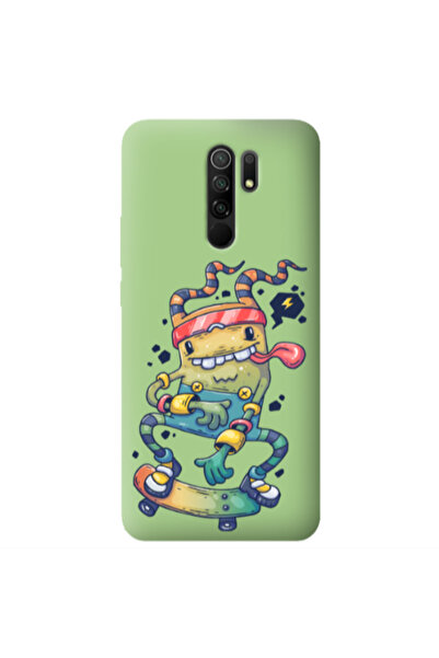 Other Xiaomi Redmi 9 Dangerous task Light Green Colored Silicone TPU Θήκη