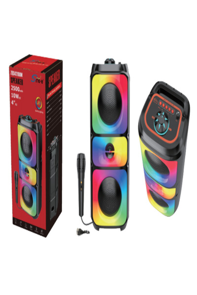 AT Performance Boxă Bluetooth 5.3 ZQS42108XM, 200W, 2 Difuzoare 4", Microfon ...