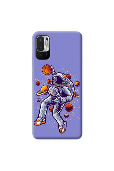Other Xiaomi Redmi Note 10 Pro 5G Space Basketball Purple Colored Silicone TP...