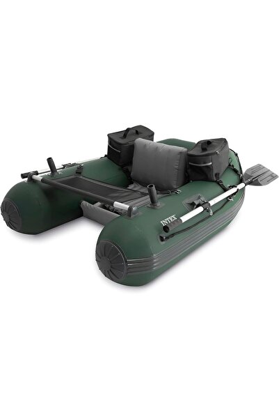 Intex Big Catch Pro Inflatable Fishing Float Tube with Oars, Pump, Rod Holder...