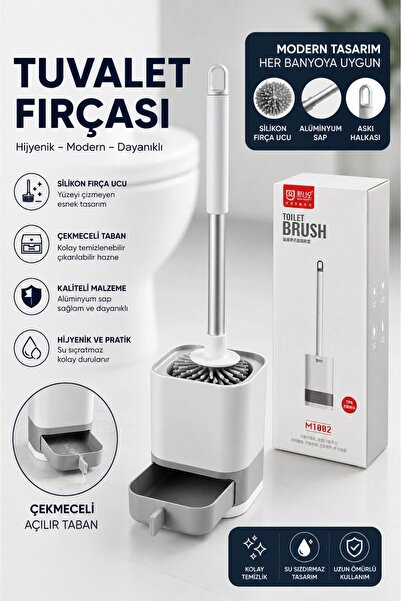 Hansel Toilet Brush Set with Silicone Tip and Container - Toilet and Toilet B...