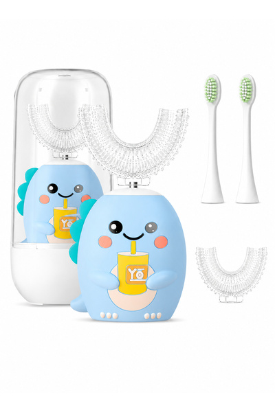 Axpeih Kids U Shaped Ultrasonic Electric Toothbrush, 4 Replacement Brush Head...