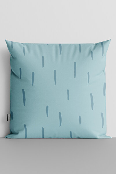 TicaretJet Vertical Lines Double Sided Digital Printed Throw Pillow Cover - 2424