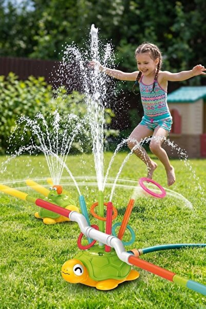 Generic 4 In 1 Plastic Water Sprinkler Outdoor Game Set 360 Spinning Adjustab...