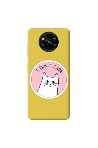 Other Xiaomi Poco X3 /X3 Pro I dont Care Yellow Colored Silicone TPU Θήκη