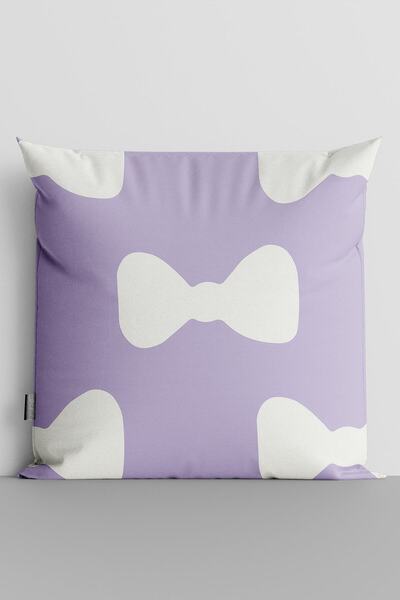 TicaretJet Bow Tie Themed Double Sided Digital Printed Pillow Cushion Cover-732