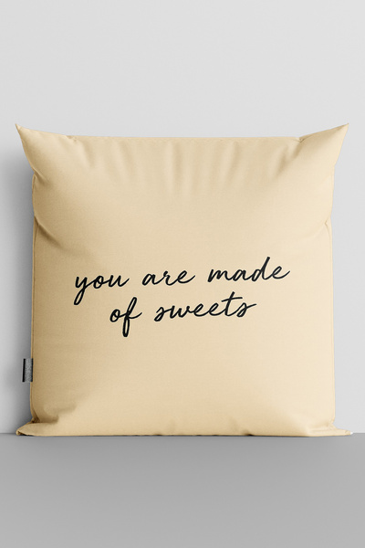 TicaretJet غطاء وسادة مطبوع رقميًا على الوجهين من You Are Made Of Aweents - 3592