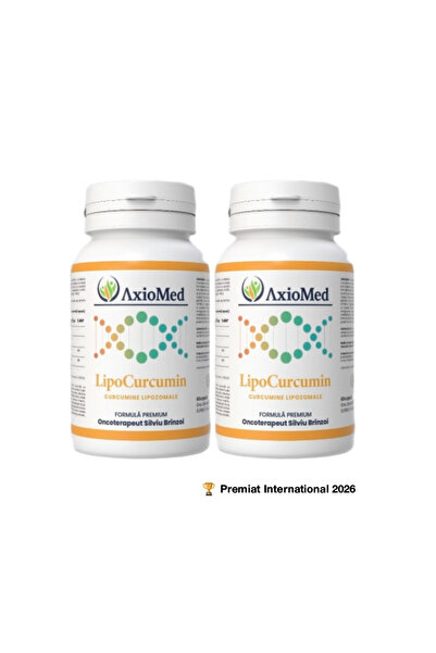 AxioMed LipoCurcumin, curcumină lipozomală, 2 x 60 capsule (120 capsule)