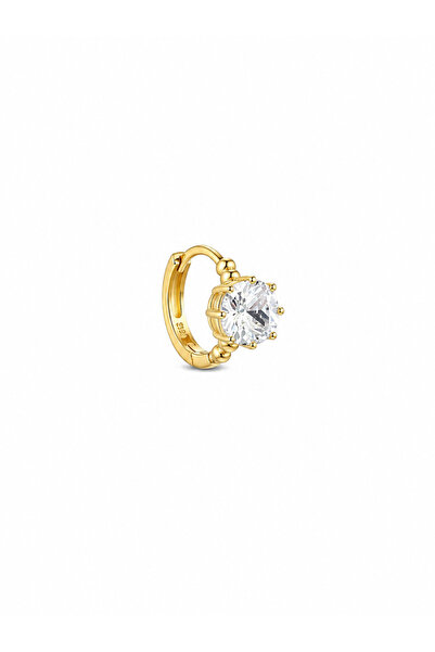 Sade Accessory Yuvarlak Taşlı Küçük Halka Küpe