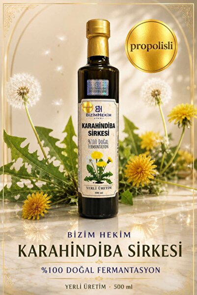BİZİMHEKİM ŞİFA EVİ Bizim Hekim Şifaevi Propolisli Karahindiba Sirkesi %100 D...