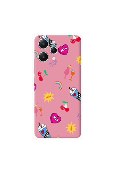 Other Xiaomi Redmi 12 glam time Pink Colored Silicone TPU Θήκη