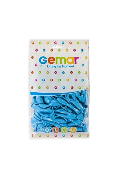 Gemar Set de 100 baloane din latex, A50, Azure