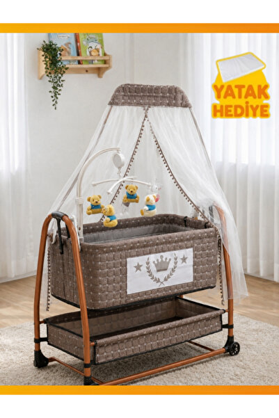 modabebekler Beşik Sallanır Sabitlenir Anne Yanı Yatak Hediyeli Portatif Teke...
