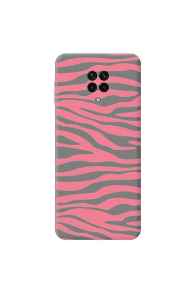 Other Xiaomi Redmi Note 9 Pro Pink Zebra Grey Colored Silicone TPU Θήκη