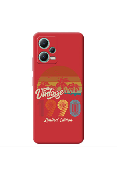 Other Xiaomi Redmi Note 12 Pro 5G Vintage Red Colored Silicone TPU Θήκη
