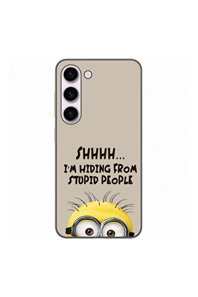 OEM Husa compatibila cu Samsung Galaxy S23 Silicon Gel Tpu Model Mesaj Minion...