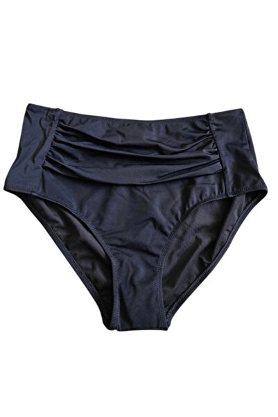 Genel Markalar Kadın Siyah Büyük Beden Yüksek Bel Tek Bikini Altı