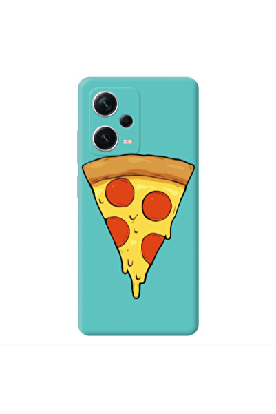 Other Xiaomi Poco X5 Pizza Slice Turquoise Colored Silicone TPU Θήκη