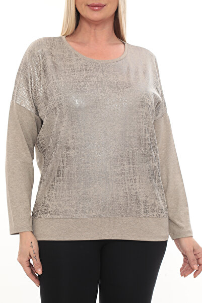 QRUVAZE Plus Size Crew Neck