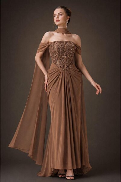 led style Royal Mocha Dress