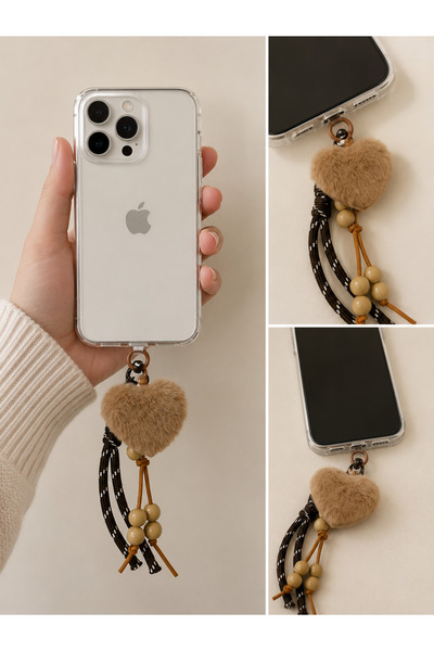 Kumru Studio Plush Heart Bag and Phone Charm