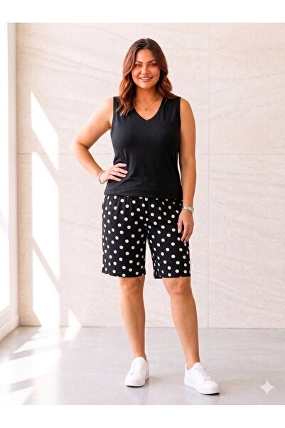 Vinola Large size lycra viscose combed fabric comfortable cut pocket shorts set