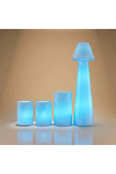 MYASEM STORE Aura Tower Set with 1 Large and 2 Medium Circular Pots with Rgb ...