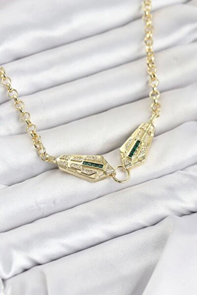 Ru Collective Brass Gold Color Zircon Stone Serenay Necklace Tj-Bko11130