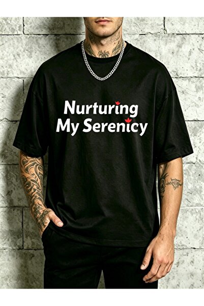 2mcup Casual Style, Men'S T-Shirt, Nurturing My Serenity Text Design, Everyda...