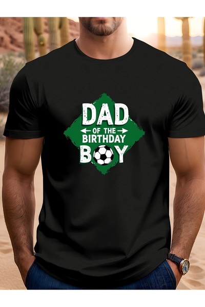212Wear تي شيرت رجالي بأكمام قصيرة مطبوع عليه كرة القدم من Birthday Dad، مناس...