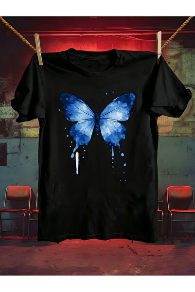 212Wear Men'S Pure T-Shirt, Featuring an Ellie Blue Butterfly Print, Machine ...