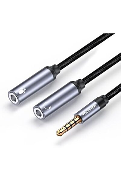 Yıldızan edl shop Hi-Fi TRRS Mikrofon ve Kulaklık Birleştirici 3.5mm Y Kablo ...
