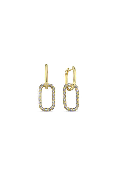 Merano Design İç İçe Gold Küpe