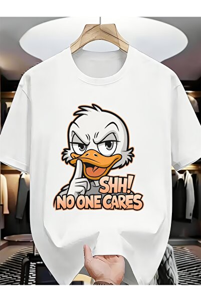 STITCHLY Shh! No One Cares Sassy Duck Spring Summer Funny Unique Casual Tops ...